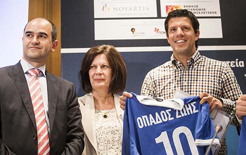 Η Εθνική Ομάδα Ποδοσφαίρου στηρίζει τη Δωρεά Οργάνων και Ιστών στο πλαίσιο Εκστρατείας Ενημέρωσης και Ευαισθητοποίησης της Novartis Hellas