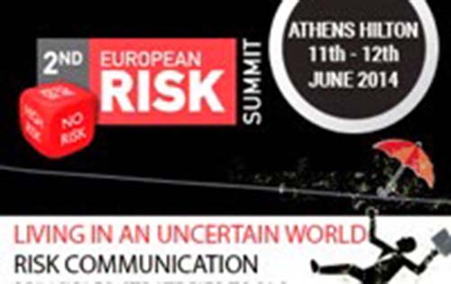 2η Ευρωπαϊκή Συνδιάσκεψη Διαχείρισης Κινδύνου, 11 & 12 Ιουνίου 2014