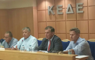 O υπηρεσιακός Υπουργός Υγείας κ. Θάνος Δημόπουλος στην ΚΕΔΕ