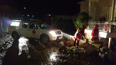 Συνδρομή Εθελοντών Σαμαρειτών Ε.Ε.Σ. Θεσσαλονίκης στην αποκατάσταση των ζημιών στο Δήμο Θερμαϊκού από τις πρόσφατες πλημμύρες