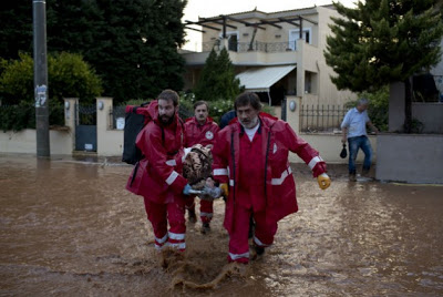 Ο Ελληνικός Ερυθρός Σταυρός στο πλευρό των πληγέντων από τη θεομηνία στη Δυτική Αττική