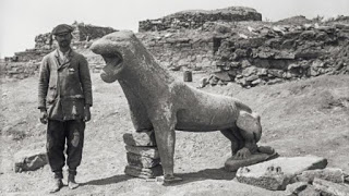 Φωτογραφικό πανόραμα των γαλλικών αρχαιολογικών ανασκαφών στη Δήλο